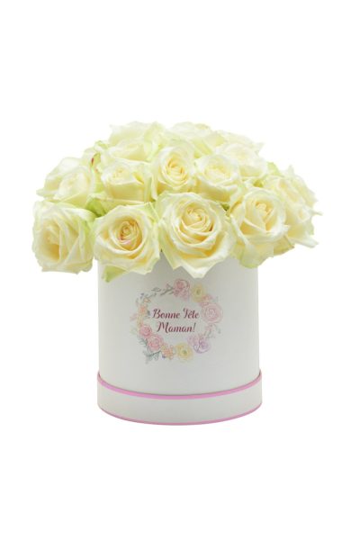 Boîte à Roses Blanches «Avalanche»