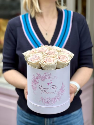 Boîte à roses éternelles roses / Fête des Mères